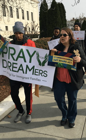 SWK scholar marching dreamers protest Dec 2017-g